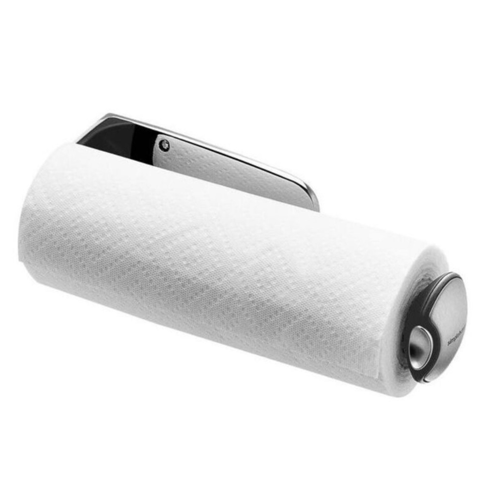 simplehuman - simplehuman Wall Mount Paper Towel Holder Brushed  Silver